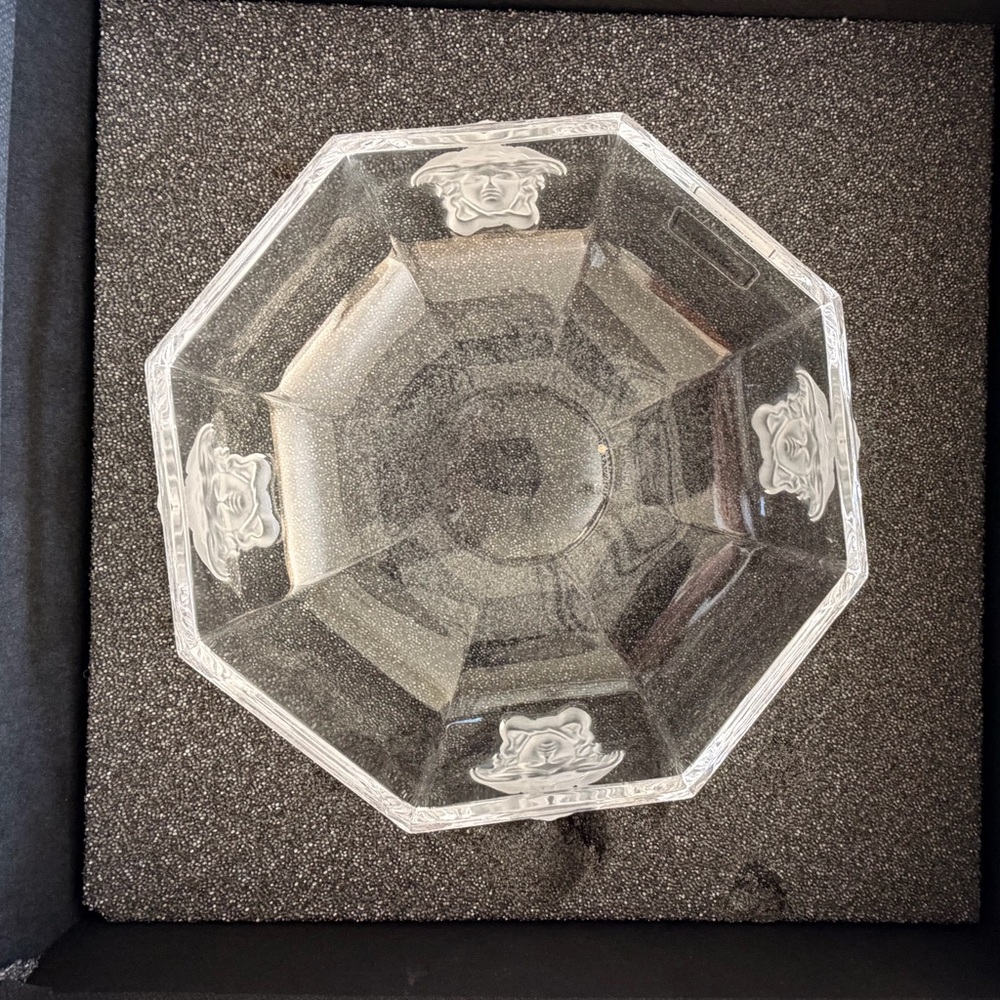 Vintage Versace 5” candy dish or candle holder